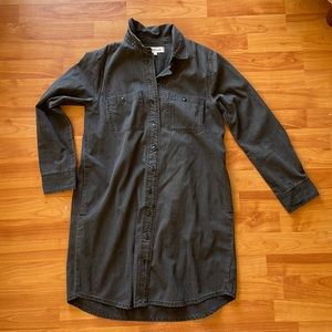 Madewell Black denim shirt dress